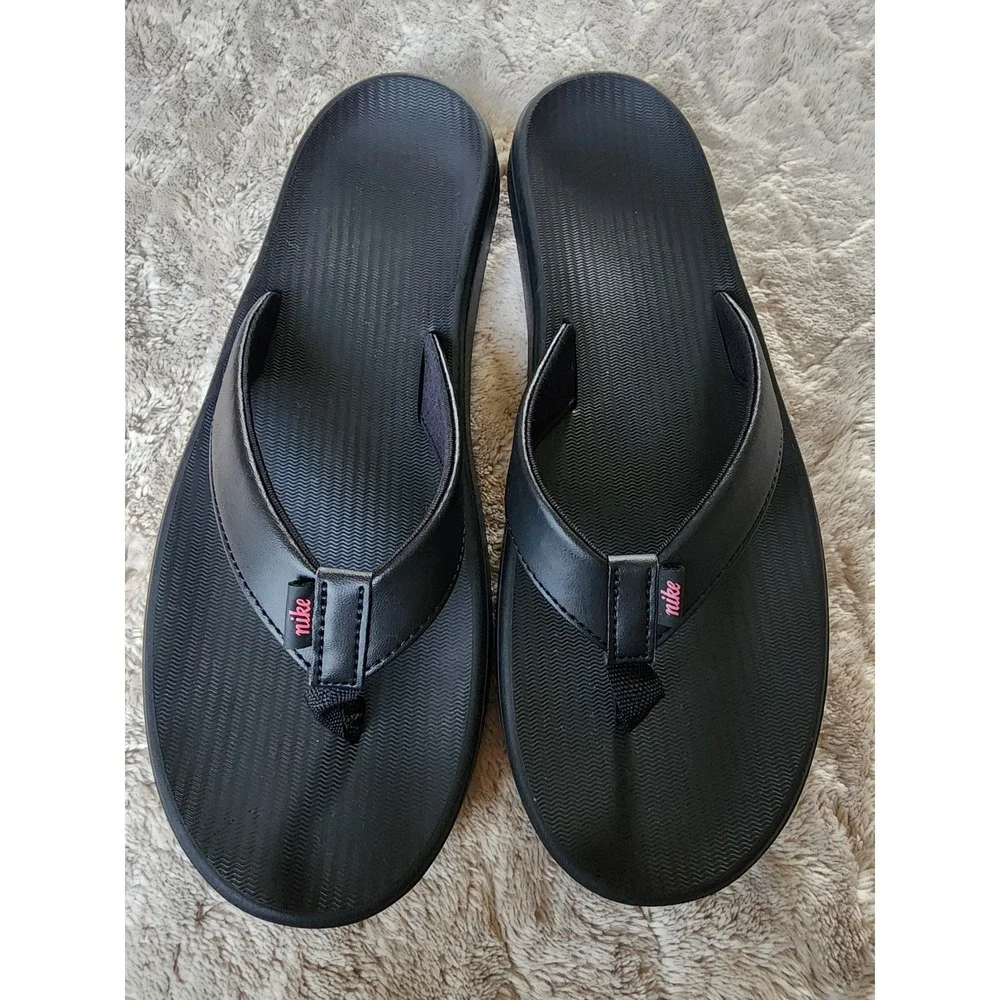 Nike Bella Kai Thong Black Women Flip Flops Sandals US 8